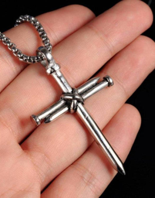 Christian Jesus Cross Nail Pendant for Men/Boy